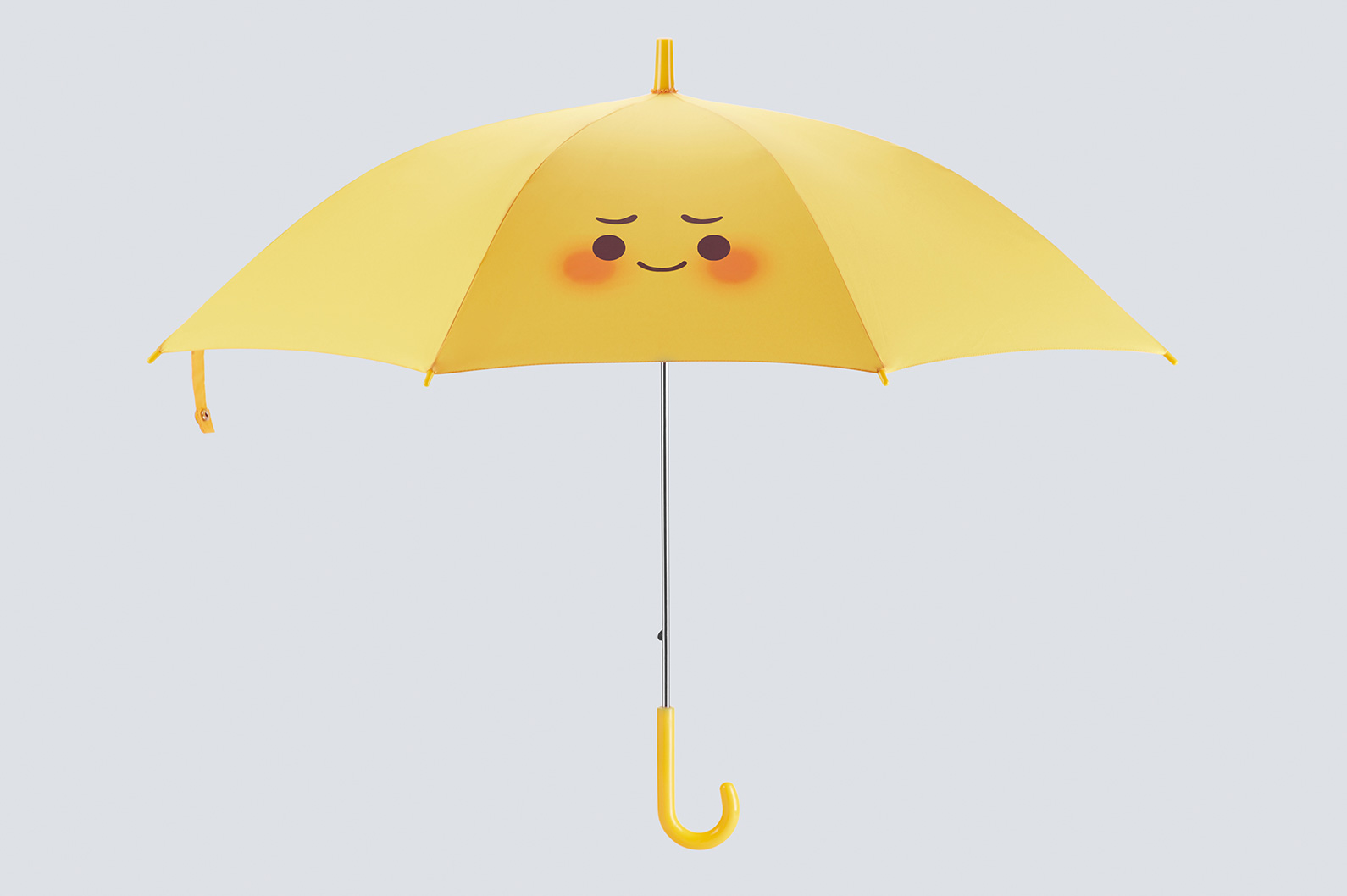微信黄脸长柄雨伞